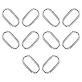 WRITWAA 10 Piezas de Aros Ovalados de Metal para Correas de Bolso, Hebillas Clásicas y Fáciles de Usar, Accesorios para Proyectos de Manualidades y Bolsos de Hombro