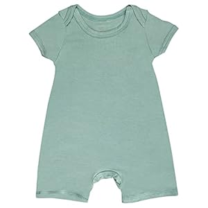 Rayon Baby Pajamas, Short Sleeve Footless Rompers, Snap Closure Sleeper for Boy Girls