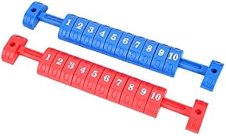 VBESTLIFE Foosball Score Counter, 2Pcs/Set Table Football Scorekeeper with Ergonomic Scoring Keys Number Indicators for Game Room Home Use (Red and Blue)