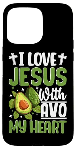 Amo a Jesús con Avo Mi Corazón Carcasa para iPhone 15 Pro Max