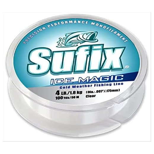 Sufix Ice Magic 100 YD Spool (Clear, Size- 6 lb)