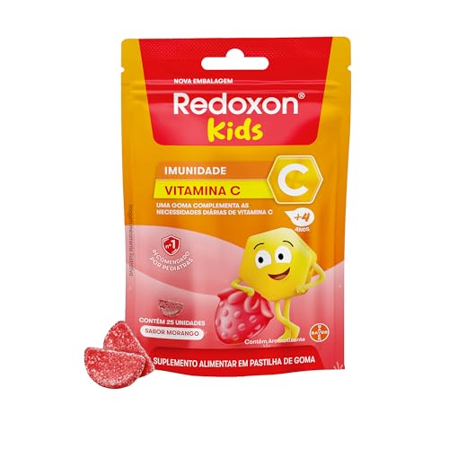 Redoxon Kids Vitamina, Sabor Morango, contém 25 gomas