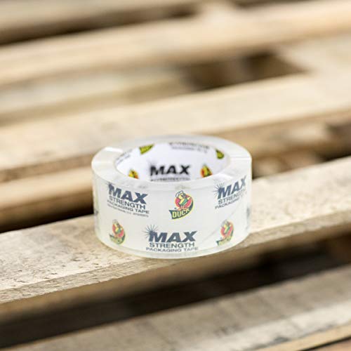 Duck Brand MAX Strength Packing Tape Refill Rolls, 2" Wide, Clear, 6 Rolls - image 2