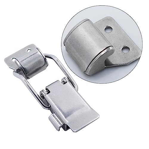 TEHAUX Stainless Steel Toggle Clamps 2pcs Self-locking Buckles Heavy Duty Clamps for Woodworking and Vehicles