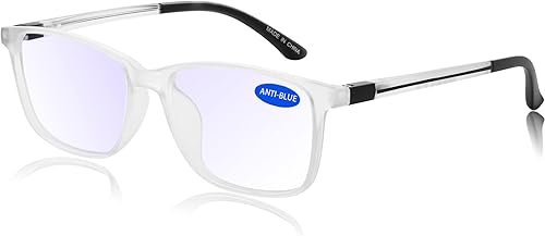 MARE AZZURO Anteojos de lectura con bloqueo de luz azul para hombre, ligeros, para computadora 0 100 125 150 175 200 225 250 275 300 350 400