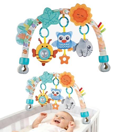 Image of Pau1Hami1ton Baby Stroller Arch Toys, Car Seat Toys,Baby Gifts.S-19(Blue Owl)