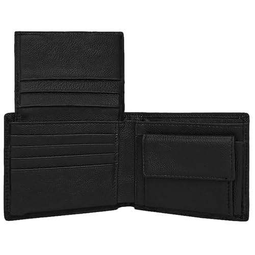 Wallet For Man - Genuine Cow Leather-Bifold Wallet, Slim Minimalist Front Pocket Card Holder, Extra Capacity with 12 Card Slots, Gift For Father