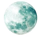 Abaodam 緑色夜光月形ウォールステッカー 防水貼ってはがせる壁飾り 寝室用壁デカール 簡単貼付け 蓄光デザインで夜間も楽しめる