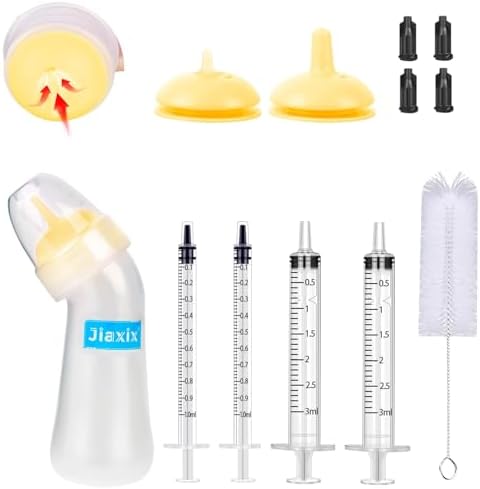 Pet Nursing Bottle Kit for Newborn Animals,Kitten Bottle Feeding ...