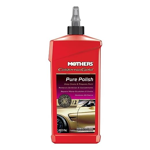 Mothers California Gold Pure Polish, 16 oz. — Ultimate Wax System Step 1, Restores Color & Brilliance by Removing Oxidation, Swirls, Water Spots & Blemishes, Deep Cleans Paint & Clearcoat (07100)