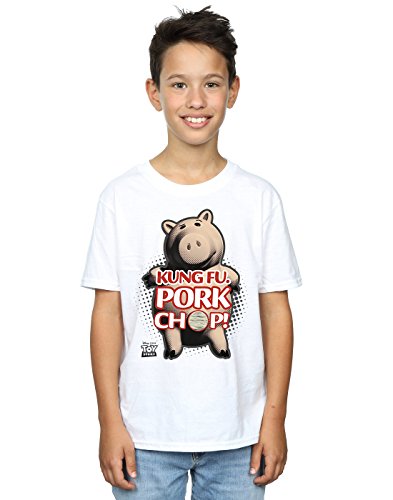 Disney Boys Toy Story Kung Fu Pork Chop T-Shirt 5-6 Years White
