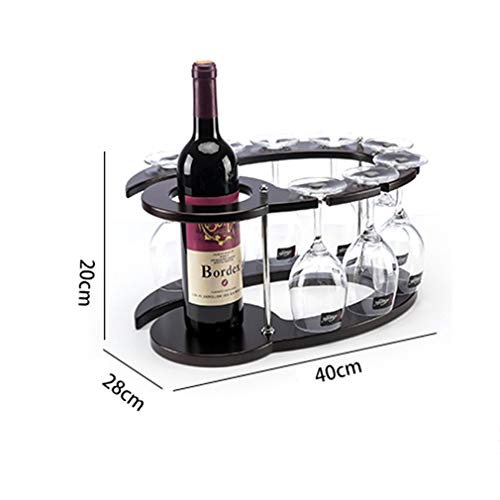 Soporte para botellas de vino de madera para encimera 40x28x20cm miniatura 3