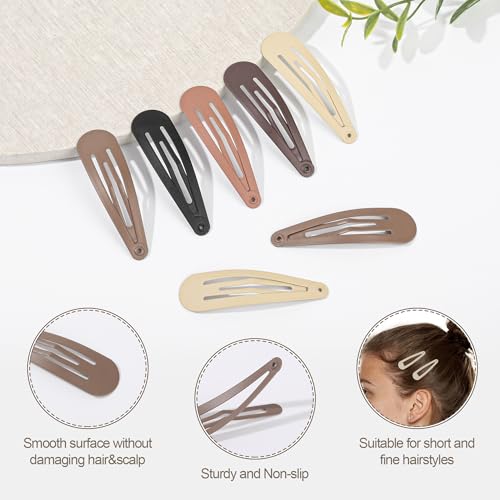 100 Piezas Pinzas de Pelo Snap para Mujeres miniatura 4
