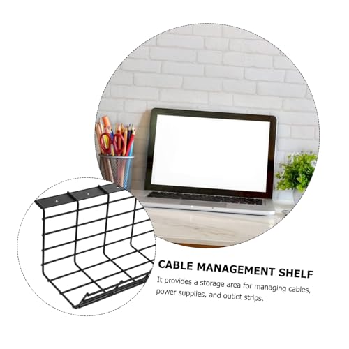 Organizador y bandeja para almacenamiento de cables bajo escritorio, material seguro miniatura 6