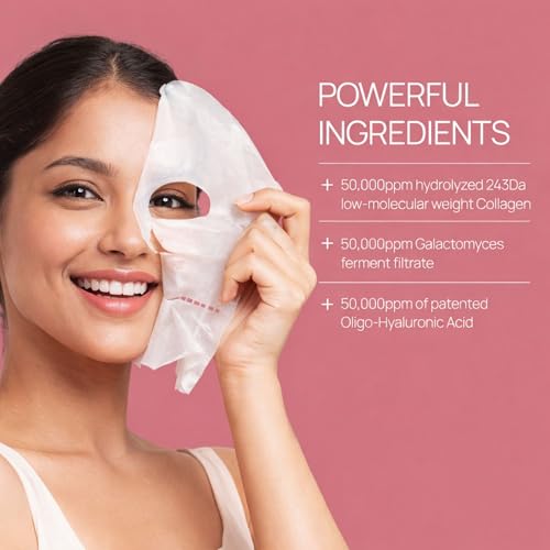 Image of Kaththai Bio-Collagen Real Deep Hydrating Overnight Face Mask, Korean Face Mask for Pigmentation Hydrogel Mask, Pore Minimizing, Elasticity Improvement, 34g (Pack Of 1)