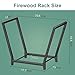 Mutool 25.6 Inch Metal Firewood Rack, Firewood Log Holder for fireplace, Fireplace Wood Storage Shelf indoor/Outdoor, Black Mutool 25.6 Inch Metal Firewood Rack, Firewood Log Holder for fireplace, Fireplace Wood Storage Shelf indoor/Outdoor, Black