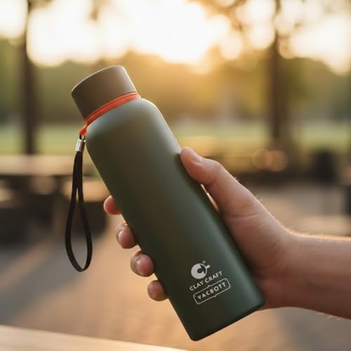 Image of CLAY CRAFT VACBOTT Everest Hike Double Wall|18 Hours Hot and 24 Hours|Cold Water Bottle Vacuum Insulated Flask Bottle 700ml|Leak Proof|BPA-Free| BIS Certified| Made in India|1 Year Limited Warranty
