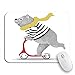 Gaming Mouse Pad drôle Mignon Ours Scooter Animal Cartoon caractère garçon Vintage antidérapant en Caoutchouc Tapis de Souris pour Ordinateurs Portables Ordinateurs Tapis de Souris