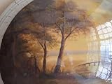  Generico Quadro Dipinto paesaggio fiammingo OLIO SU medaglione CORNICE BEIGE ORO 50x60..