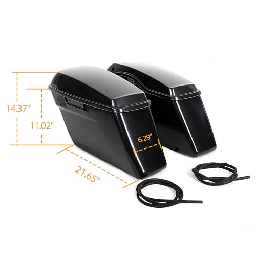 Ecotric Saddlebags rígidas sin hardware para motos Touring miniatura 7