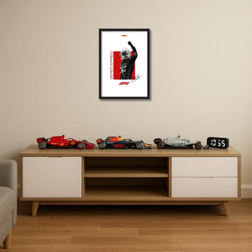 Image of ArtAction Max Verstappen Wall Frame Poster | F1 Racing Art for Bedroom, Office | A4 Size | Framed Formula 1 Champion Poster | Sports Decor Gift for Fans, Men & Boys