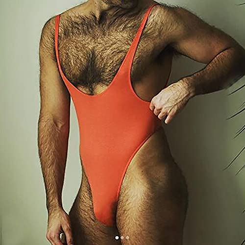 IBTOM CASTLE Men's Sexy Leotard Bodysuit Deep U Neck High Cut Backless Dance Wrestling Singlet Men Thongs Fitness Underwear2