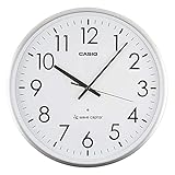 CASIO(カシオ) 掛け時計 壁掛け時計 電波時計 金属 シルバー アナログ オフィス おしゃれ IQ-2000J-8JF