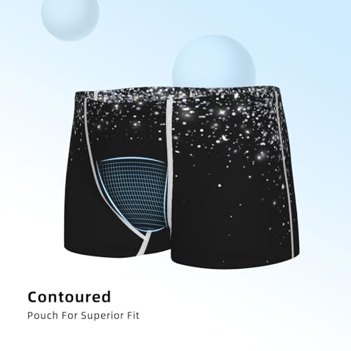 Boys' Cotton Boxer Brief Soft Underwear-Silver Glitter14