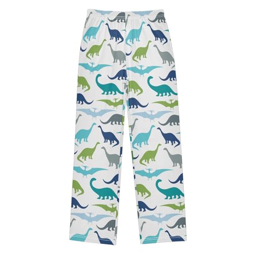 ZZKKO Colorful Cartoon Dinosaurs Boys Pants for Kids Jogger Pants with Pockets S-XL