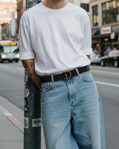 Image of Web Fabric Canvas Belt for Men Women with Double D Ring Buckle 1.5in Wide