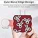 CameCosy Wave Cable Protector for iPhone 18W/20W Adapter, Cute White Bow Tie Design Soft TPU Data Cable Saver Phone Charging Protector for Apple Charger-Red