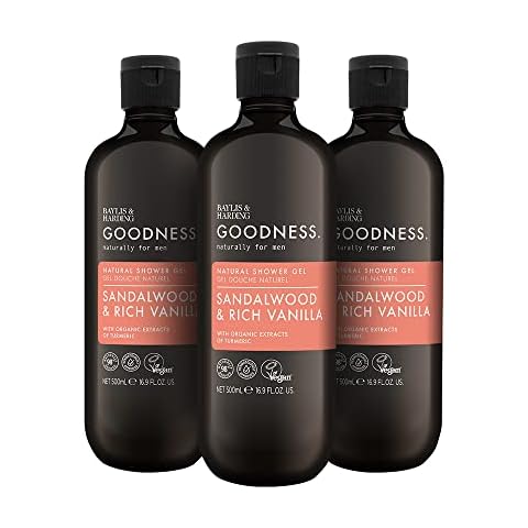 Baylis & Harding Men's Sandalwood & Vanilla Shower Gel Cover