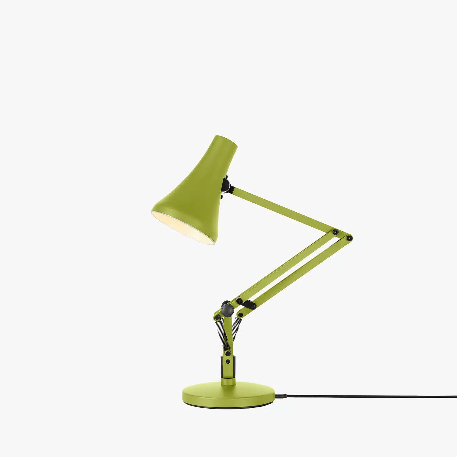 ANGLEPOISE 90 Mini Mini Desk Lamp, Avocado Green, LED Low Energy Dimming Bulb, USB Power Cable, Aluminium Shade and Arms, Satin Painted Finish, Chrome Plated Fittings, Ideal for Small Spaces