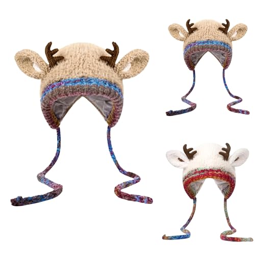 Bonnet d'hiver chaud pour femme contre le froid avec doublure en peluche douce