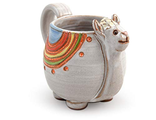 Taza de cerámica Dolly the Llama 14 oz miniatura 3