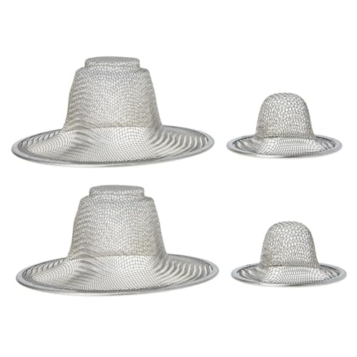 Filtre à cheveux acier inoxydable Tofficu pour drain de salle de bain et cuisine (12 pièces)
