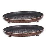 Ipetboom 2 Piezas Posavasos de Metal Retro Soporte Creativo para Tazas de Té y Café Anticalor y Decoración para Oficina Hogar y Salas de Reunión