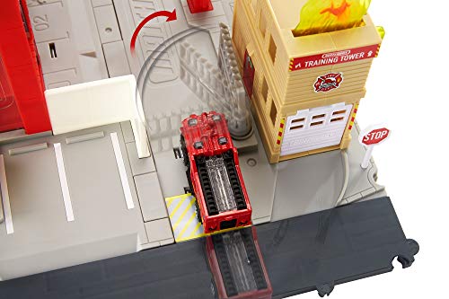 Matchbox HBD76 - Feuerwache Spielset, mit 1 Feuerwehrauto im Maßstab 1:64, Licht- und Soundeffekten und beweglichen… – Bild 7