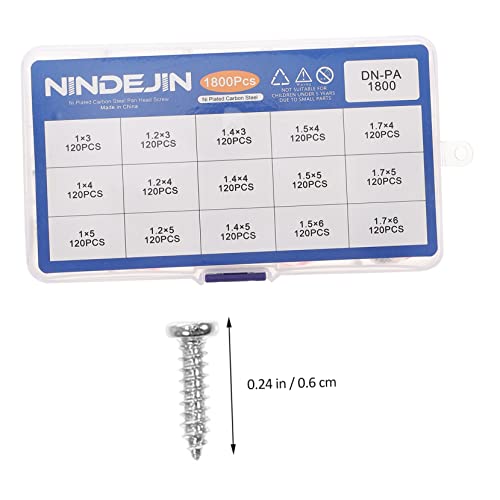 Mobestech 4 Conjuntos De Parafusos De Aço Inoxidável Parafusos Auto-Roscantes Parafusos Variados Par