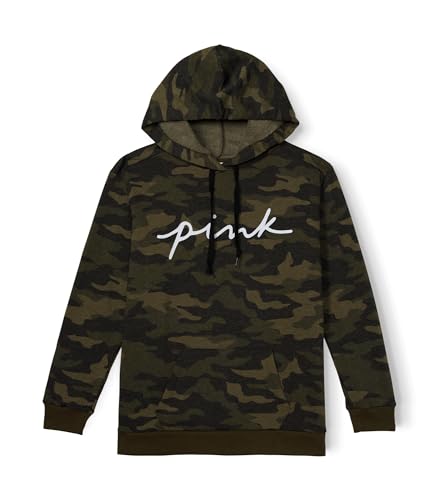 Victoria's Secret Women's PINK Logo Campus Hoodie Sweatshirt, Camouflage, (XS) - image 1