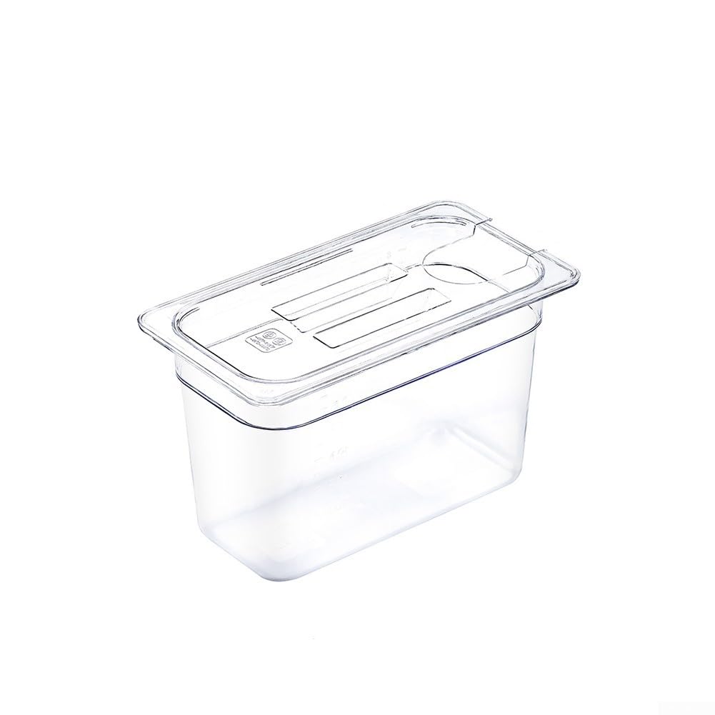 für für sous für vide Behälter 6L Wasserbad Topf Transparent mit Deckel und für griff für Niedrigtemperatur Garen Präzises Kochen Küche(6L)