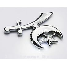 Car Chrome Decals Shriners Logo Car 3D Chrome Emblem Badge Decal 3D Sticker CNPL-SRINE