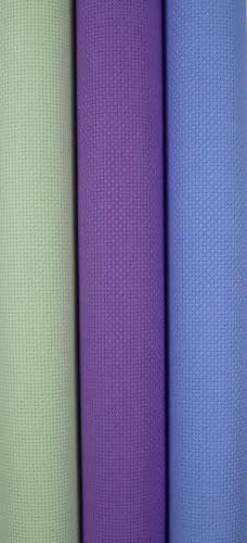 Image of KCS 3 pc of 15 inch x 18 inch(38cmx45cm) 14 Count Cross Stitch Cotton Aida Cloth Needlework Rolled Fabric Box,14CT,Light Green+Lavender+Light Blue