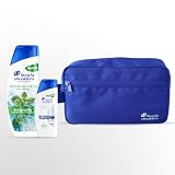 Head & Shoulders Kit da Viaggio Rinfrescante - Beauty Case con Shampoo Menthol Fresh 250ml & Classic Clean 95ml, Per Prevenire la Forfora e Rinfrescare la Cute