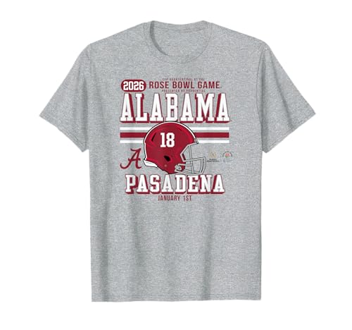 Alabama Crimson Tide Rose Bowl 2025-26 CFP Quarterfinal Gray T-Shirt
