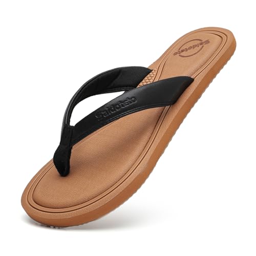 Saidoteto Women's Yoga Mat Flip Flops - Comfortable Lightweight Slip-On Sandals with Soft Thong Strap, Arch Support, and Quick-Drying, Water-Friendly Design for Summer & Beach