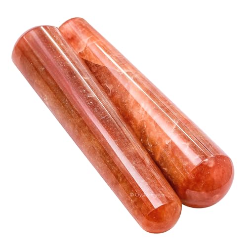 Image of Strawberry Quartz Crystal Wand - Smooth Crystal Wand for Energy Healing, Chakra Balancing, Meditation and Home Decor - Crystals and Healing Stones for Gift
