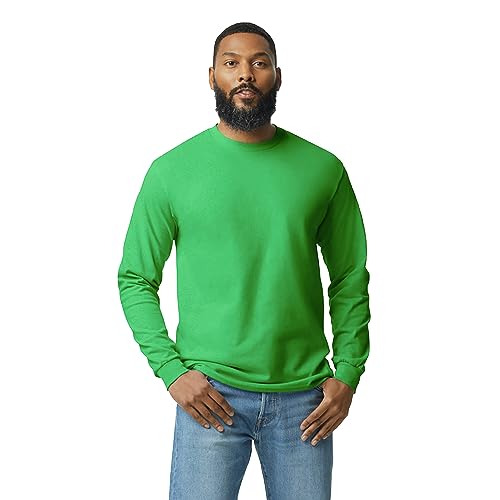 Gildan Camisa para Hombre (Paquete de 2), Verde (Irish Green), L