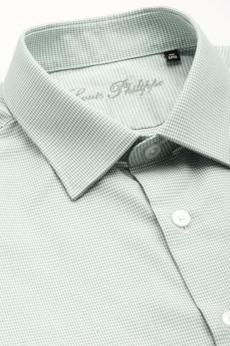 Image of Louis Philippe Men's Slim Fit Easy to Iron Everyday wear Premium Cotton Full Sleeve Checks Formal Shirt