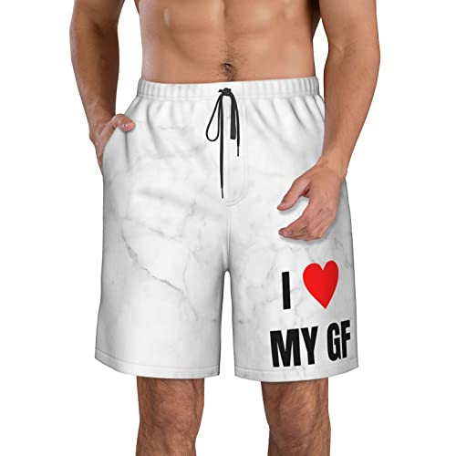 I Love-My-GF-Girlfriend Heart Gifts Mens Athletic Shorts Elastic Waist Casual Pocket Jogger Men Workout Short Pants3